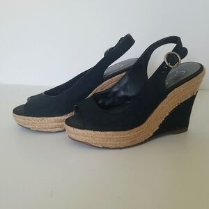 Jessica Simpson black wedges size 6.5